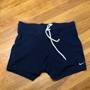 Nike Dark Blue Shorts with White Drawstring